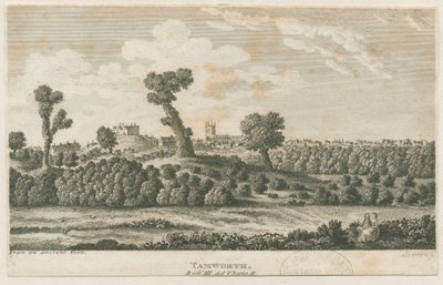 Tamworth Castle: gravering og [?19. århundrede] (tryk) af School English