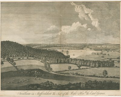 Trentham Hall: gravering, nd [c 1751] (tryk) af School English