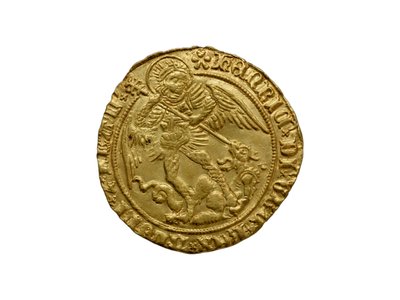 Tudor mønt fra Asthall Hoard af School English