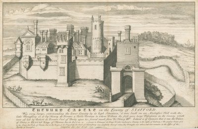Tutbury Castle: kobberpladegravering, nd [c 1733] (tryk) af School English