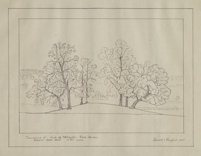 Uttoxeter - "Tumulus at end of Uttoxeter Race Course": arkitektonisk tryk af School English