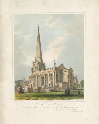 Uttoxeter Church [Ny]: malet litografi, nd [c 1828] (tryk) af School English