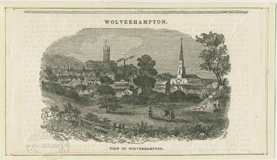 Wolverhampton - Fjernsyn [fra Penn Road]: træsnitsgravering, nd [19. århundrede] (tryk) af School English