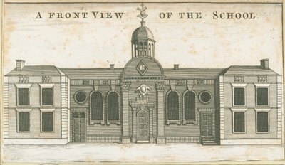 Wolverhampton - Grammar School: akvatintegravering, nd [c 1751] (tryk) af School English