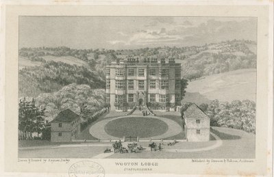 Wootton Lodge: litografi, nd [c 1839] (tryk) af School English