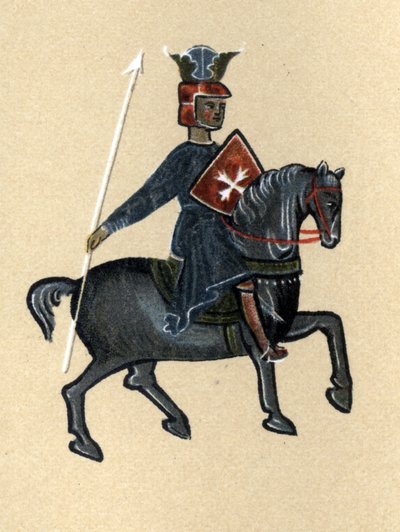 En middelalderstrubadur, illustration fra 