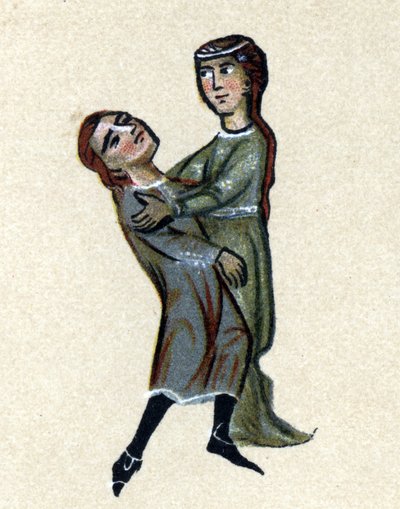 En trubadur fra middelalderen, illustration fra 