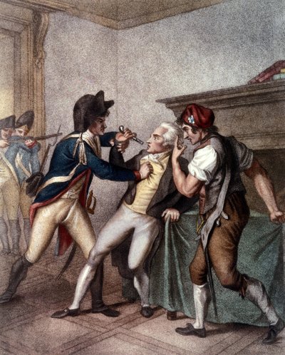 Anholdelse af Maximilien de Robespierre den 27. juli af School French