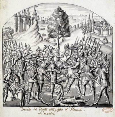 Slaget ved Trento mellem Josselin og Ploermal i år 1351 af School French