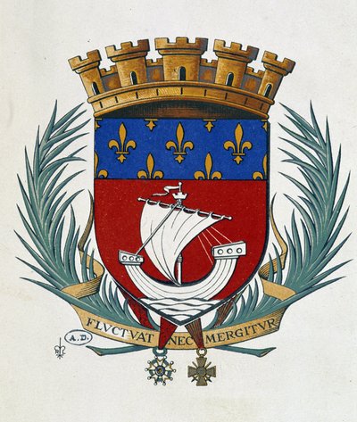 Blazon of Paris "Flyder og synker ikke" af School French