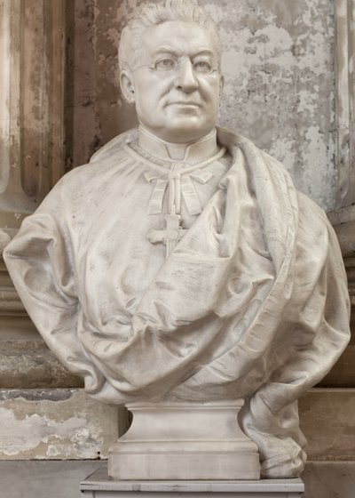 Buste af Alfred Williez (marmor) af School French
