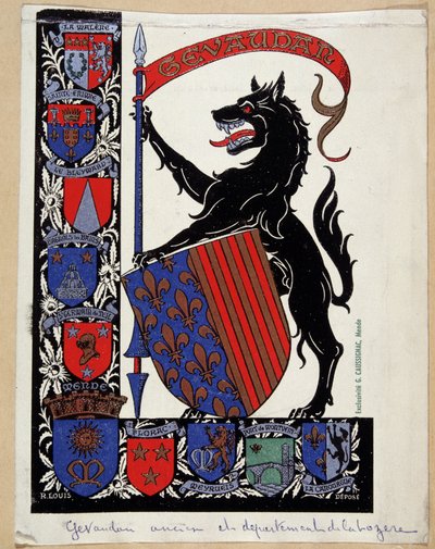 Frakke af Gevaudan. (Bete) af School French