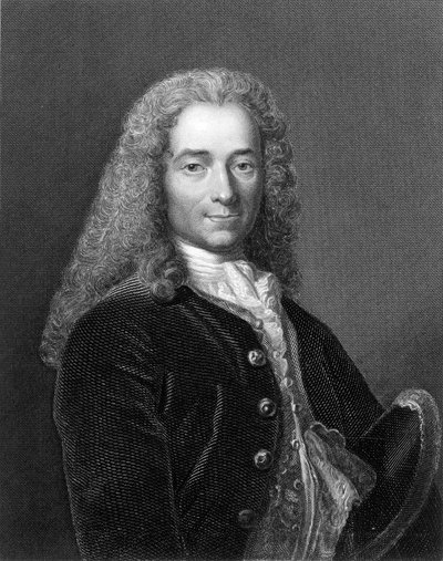 Francois Marie Arouet alias Voltaire (kobberstik) af School French