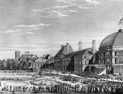 Fransk revolution: Republikanernes fest for det højeste væsen den 8. juni 1794 på Champs de Mars ledet af Maximilien de Robespierre (1758-1794). Paris, biblioteket for Institut for Revolutionshistorie af School French