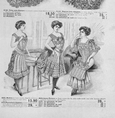 Fransk undertøjskatalog ca. 1900 af School French