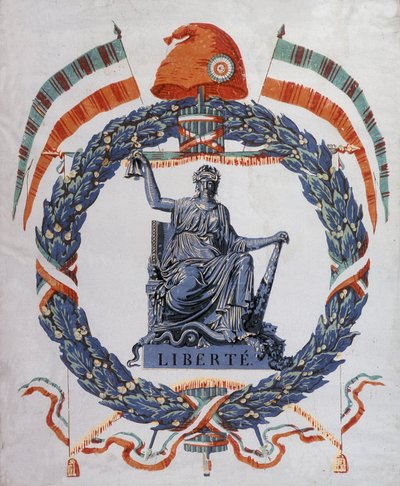 Frihed: Allegori om revolutionen og republikken af School French