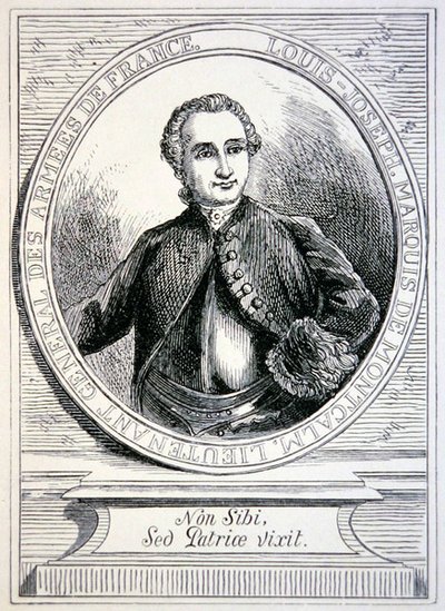 Marquis de Montcalm (gravering) af School French