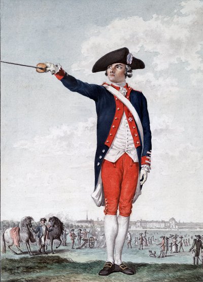 Picot de Peccaduc - Henry-Rene-Marie Picot de Peccaduc (Peccadeuc) 1770-1785 - sergent-major ved Royal Military School i Paris, gravering af Moreau af School French