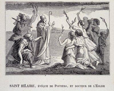 Saint Hilaire, Eveque of Poitiers og kirkedoktor, der døde i 367. af School French