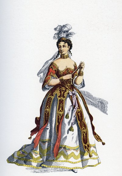 Prinsessen af Elide - Illustration til færdige kunstværker af Moliere - af School French