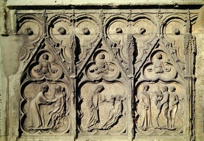 Historien om Adam og Eva, fra den nordlige portal af hovedfacaden af School French
