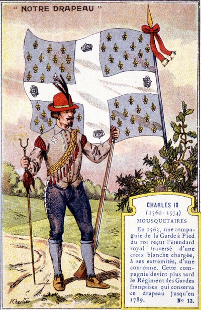 Musketerernes banner af Charles IX af School French
