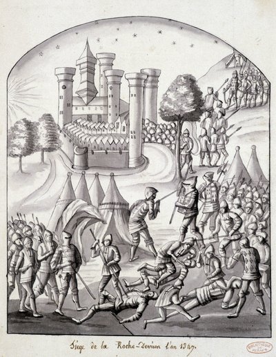 Belejringen af Roche-Derrien i 1349 af School French