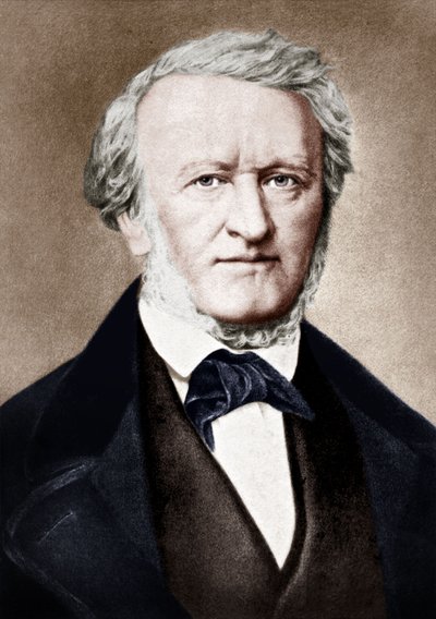 Richard Wagner (farve litho) af School German