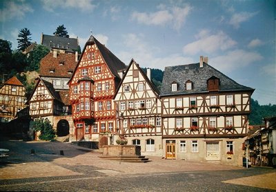 Udsigt over markedspladsen af School German