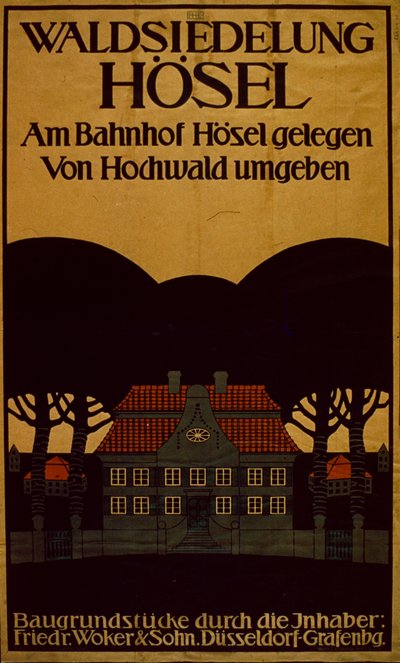 Waldsiedlung Hotel-annonce på tysk, ca. 1890 (plakat) af School German