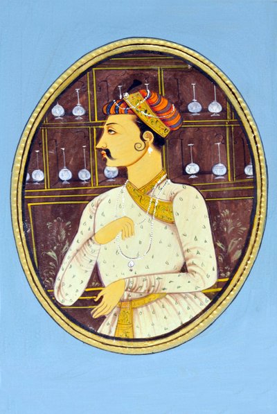Miniaturemaleri af Mughul-kejser Akbar Indien Asien af School Indian