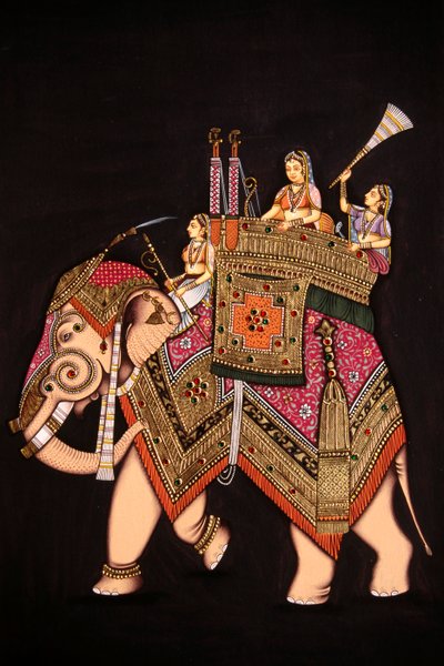 Miniaturemaleri af Mumtaz Mahal på papir af School Indian