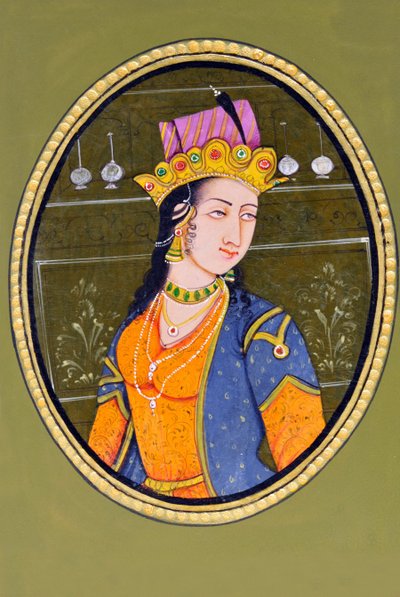 Miniaturemaleri af dronning Noorjahan Indien Asien af School Indian