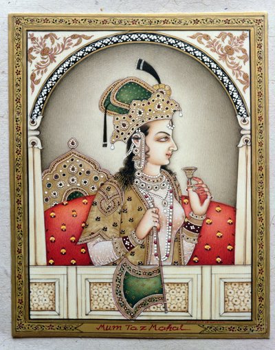 Portræt af Arjumand Banu Begum (d.1631) Mumtaz-i Mahal af School Indian