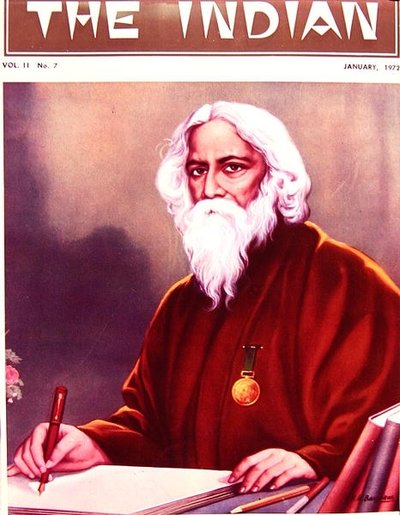 Sir Rabindranath Tagore (1861-1941) af School Indian