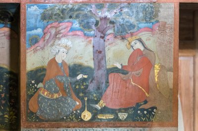 Frisk på Chehel Sotoun Palace, Esfahan, Iran af School Iranian
