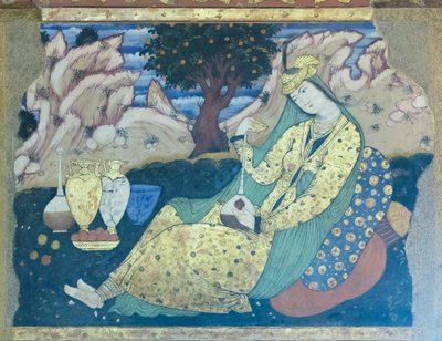 Frisk på Chehel Sotoun Palace, Esfahan, Iran af School Iranian