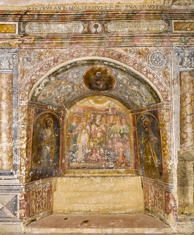 Fresko i kirken Santa Maria della Palomba af School Italian