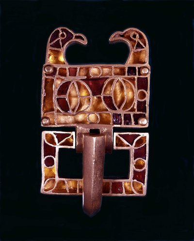 Gotisk fibule. 6. århundrede e.Kr. Milano, Slotsmuseet af School Italian