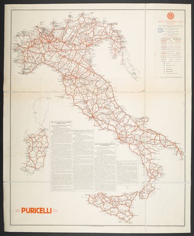 Vejkort over Italien, 