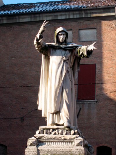 Statue af Jerome Savonarola (Girolamo Savonarola af School Italian