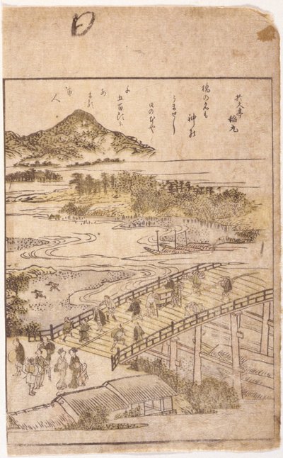 Bogillustration: Bro (farvetræsnit) af School Japanese