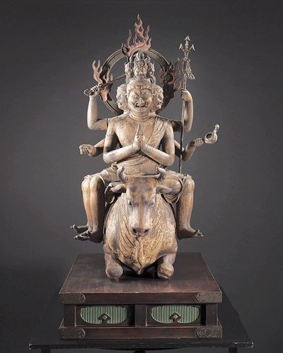 Daiitoku Myoo, Kamakura Perio d, ca. 1251-99 (Od, Metal, Guld ea f & Pigmen t) af Japanese School