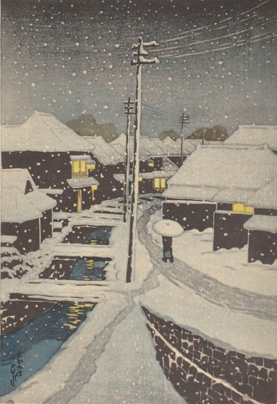Aftensne (træsnit) af School Japanese