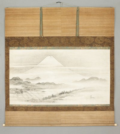Kakemono, landskab af Mt. Fuji af Japanese School