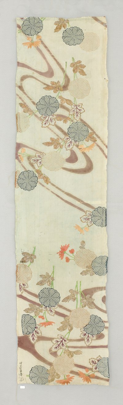 Kimono fragment (klud) af Japanese School