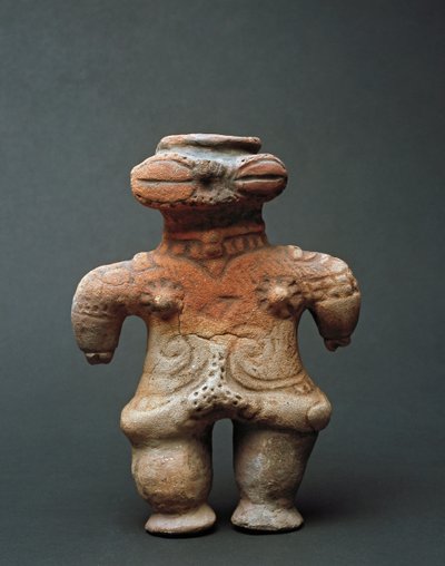 Terracotta dogu-skulptur fra Akita, Jomon-perioden 11.-4. århundrede f.Kr af Japanese School