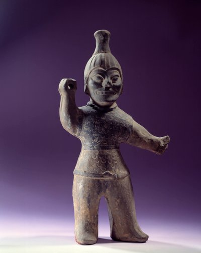 Art coreen: figur af eksorcist. Periode for de tre kongeriger (57 f.Kr.-668 e.Kr.). Paris, Cernuschi-museet af School Korean