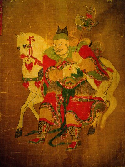 Messenger of Hell med hest, maleri på hamprulle, Joseon-perioden, Kree. Seoul National Museum, Republikken Korea af School Korean