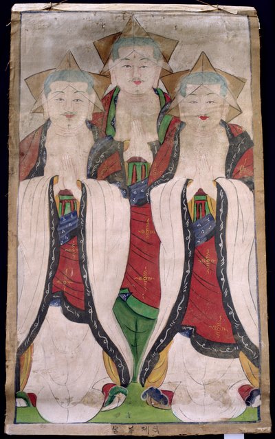 Sambul jeseok (naturligt pigment på silke) af School Korean